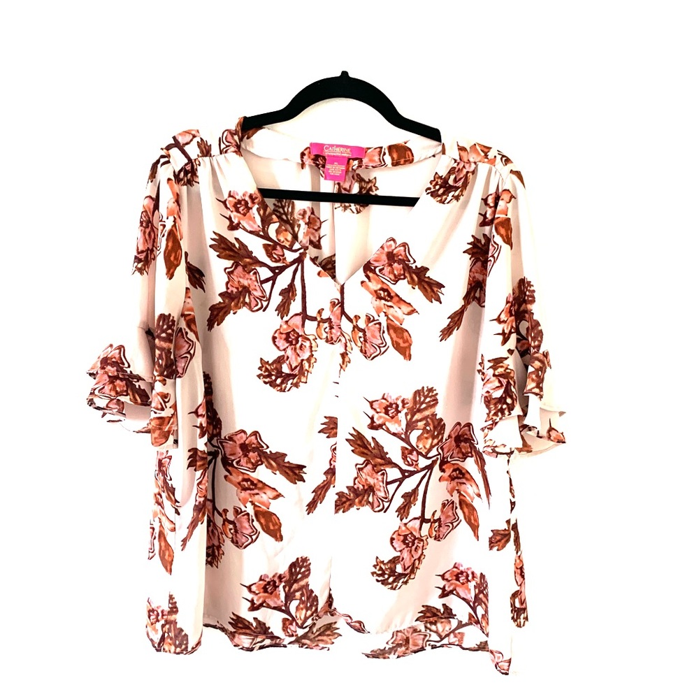 Catherine Pink Floral Blouse